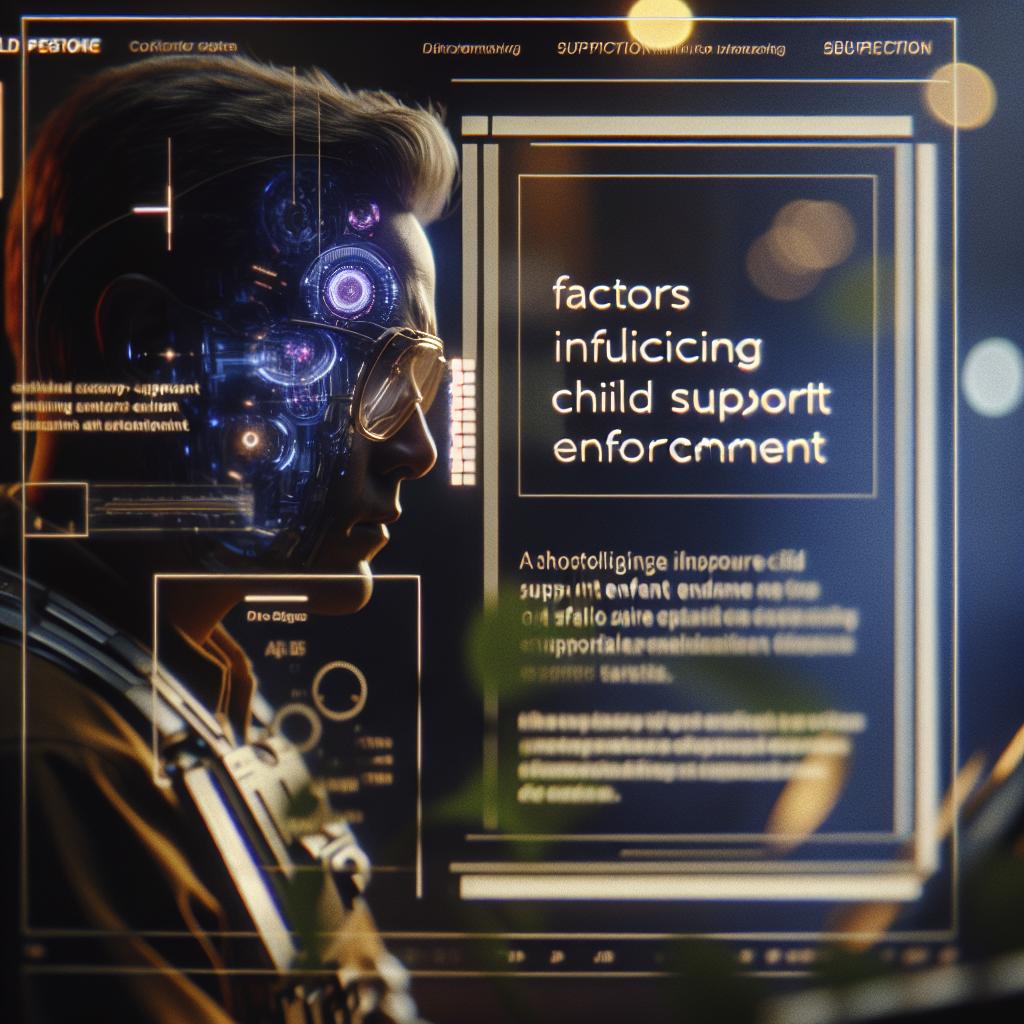 Factors Influencing Child Support Enforcement and felony Status